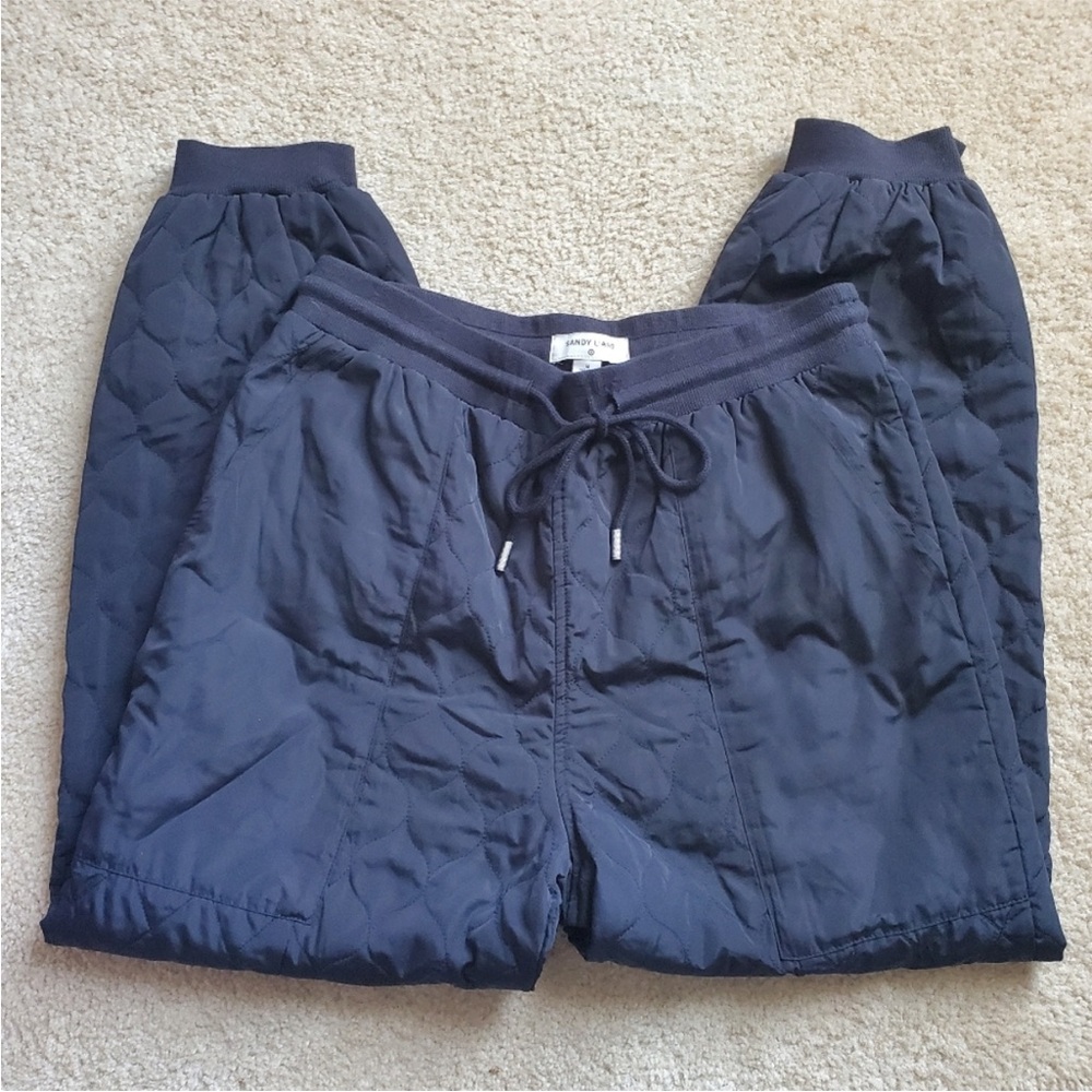 Sandy Liang x Target Joggers Black Quilted Mid Rise Cuffed Pants sz Medium